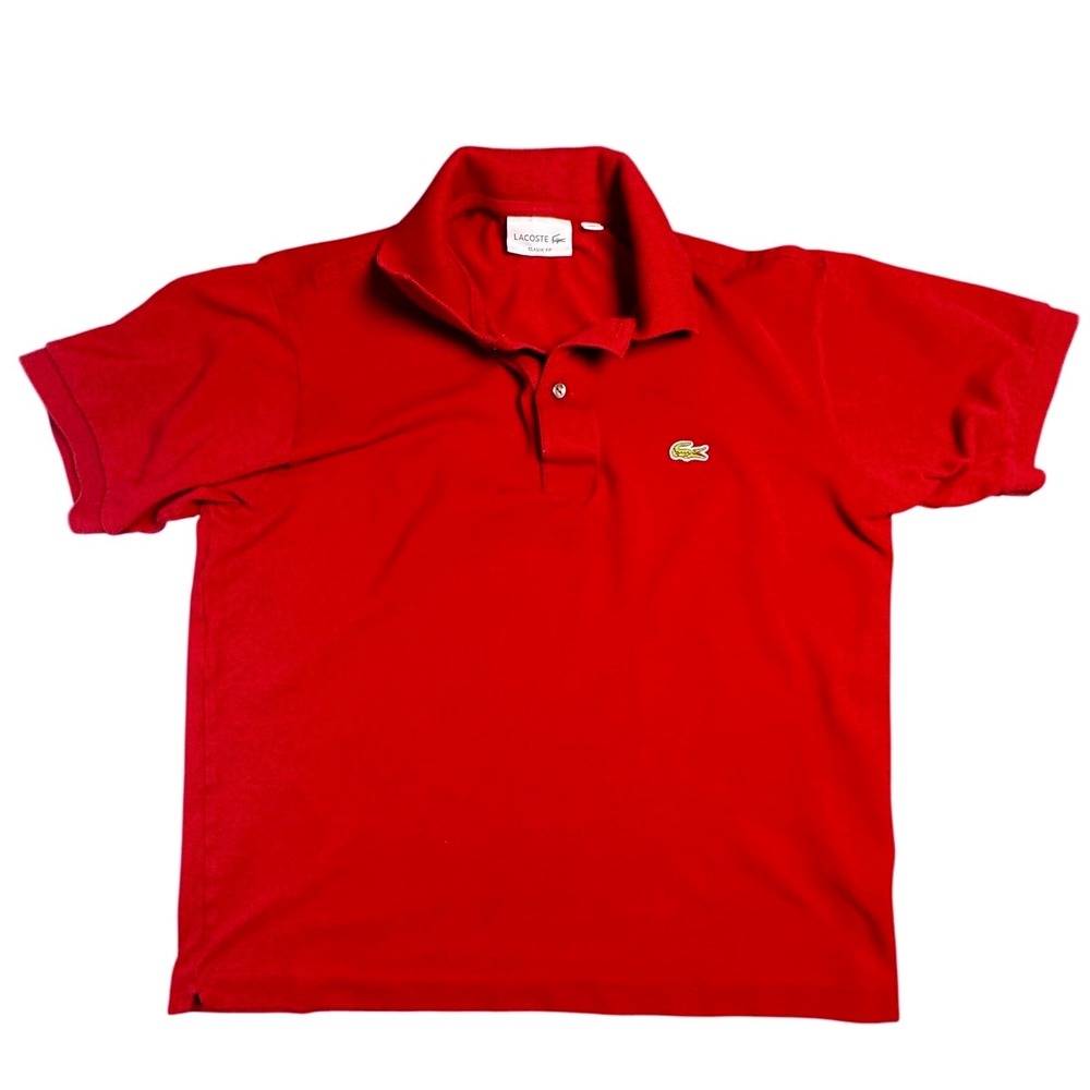 Lacoste Mens Classic Fit Pique Polo Shirt Dark Red L1212 Size 5 Large